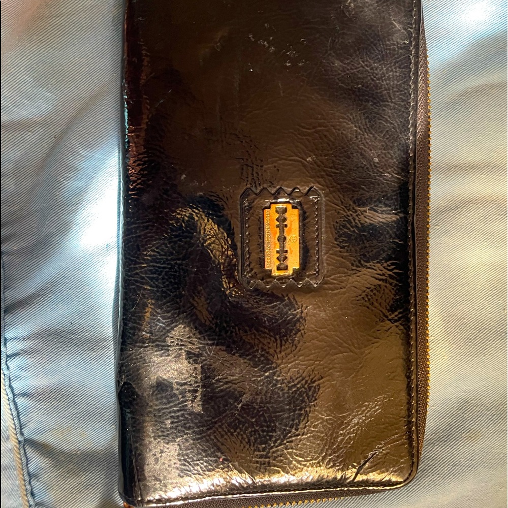Vintage Authentic Alexander McQueen Patent leather wAllet #razor